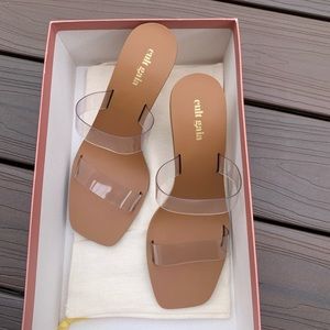 CULT GAIA Meta PVC Slide Sandals NEW